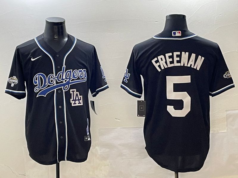 Men Los Angeles Dodgers #5 Freeman Black Fashion Game 2025 Nike MLB Jersey style 3069->los angeles dodgers->MLB Jersey